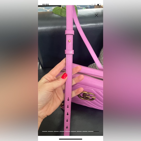 SOLD Gucci GG Marmont Small Camera Bag pink purple - Picture 12 of 13